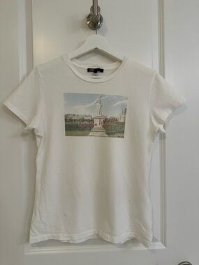 Maje White Graphic Tee